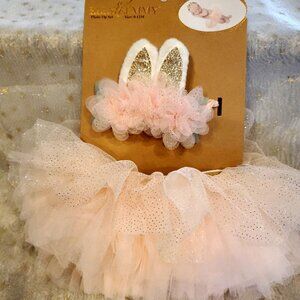 Elly & Emmy Photo Op Set Pink Tutu Bunny Size 0 -12 months EASTER